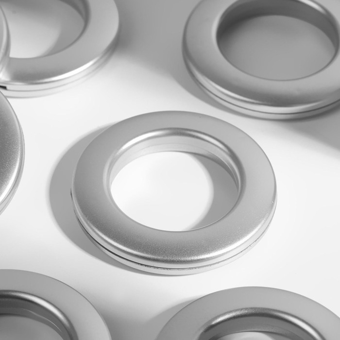 Люверсы для штор, d = 3,4/5,5 см, 10 шт, цвет серебряный Люверсы для штор, d = 3,4/5,5 см, 10 шт, цвет серебряный