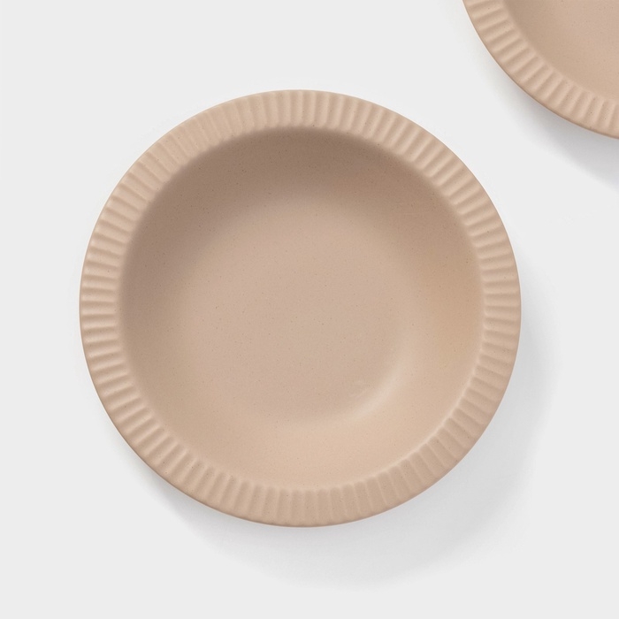 Тарелки Magistro Jarwah Lausanne, 550 мл, 21,3×4 см, глубокие, набор 2 шт, фарфор, бежевые Тарелки Magistro Jarwah Lausanne, 550 мл, 21,3×4 см, глубокие, набор 2 шт, фарфор, бежевые