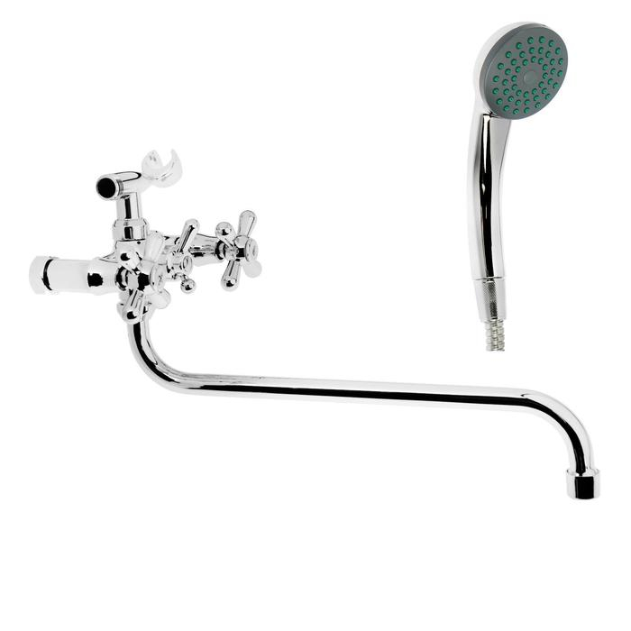 Cмеситель для ванны Accoona A7372, двухрычажный, излив 300 мм, хром Cмеситель для ванны Accoona A7372, двухрычажный, излив 300 мм, хром