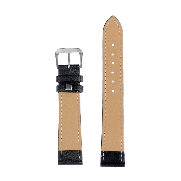 Ремешок для часов Ремешок для часов "Соломон", 18 мм, натуральная кожа, l-20 см, черный