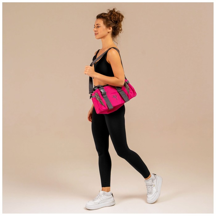 Сумка для йоги и гимнастики Sangh, 37х20х20 см, цвет фуксия Сумка для йоги и гимнастики Sangh, 37х20х20 см, цвет фуксия