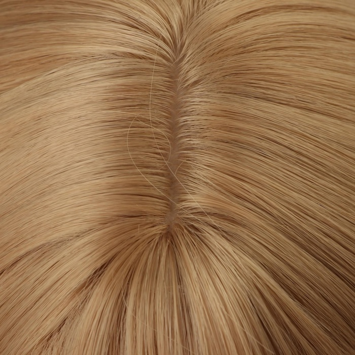 Парик искусственный, с чёлкой, имитация кожи, 30 см, цвет блонд Парик искусственный, с чёлкой, имитация кожи, 30 см, цвет блонд