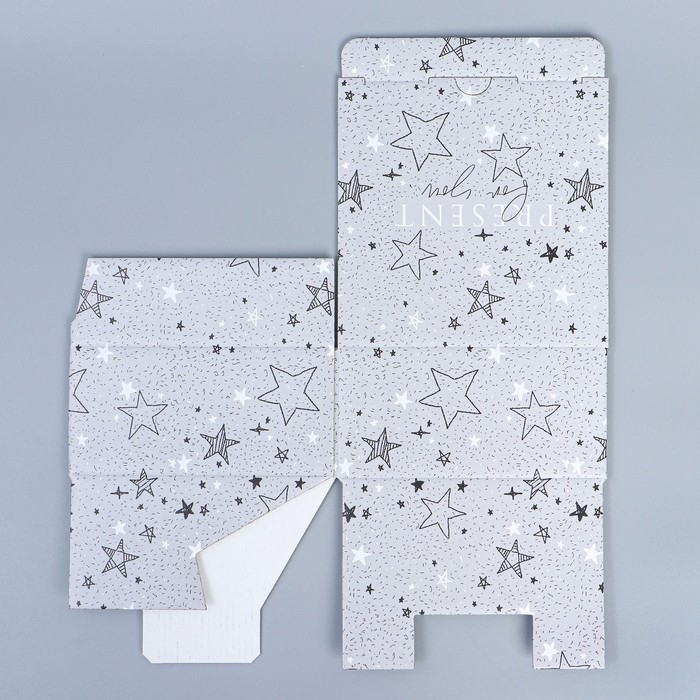 Коробка подарочная сборная, упаковка, «Звёзды», 15 х 15 х 7 см