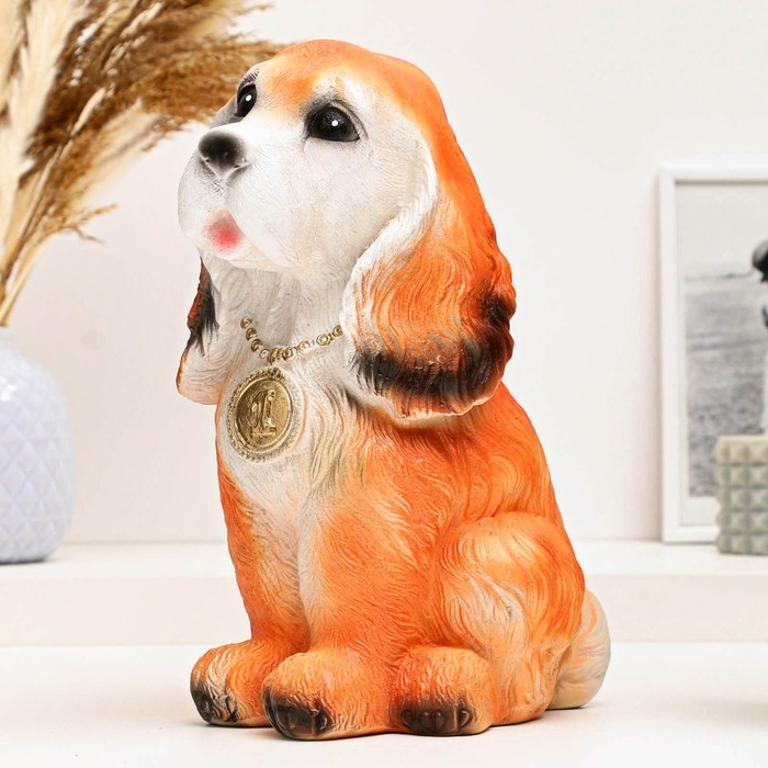 Копилка Копилка "Собака с медалью" рыжая, 25см