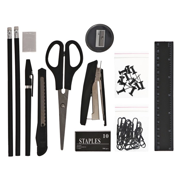 Набор настольный Dolce Desk mini, 13 предметов, вращающийся, чёрный