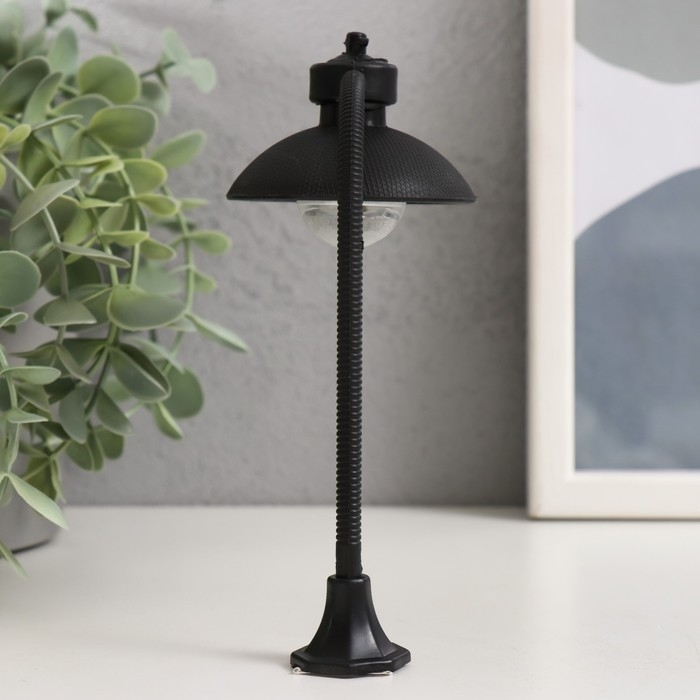 Декор для творчества пластик свет Декор для творчества пластик свет "Фонарь с круглой лампой" 7,8х16 см