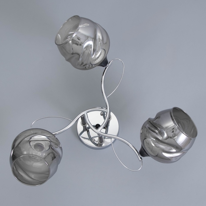 Люстра Люстра "Миллениум" 3х60Вт Е27 Хром, чёрный 56х56х23см