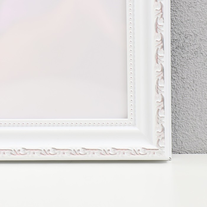 Фоторамка пластик Фоторамка пластик "МИРАМ" 30х40 см, (пластиковый экран), белый