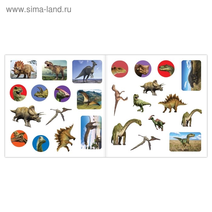 Наклейки «Мир динозавров», 12 стр. Наклейки «Мир динозавров», 12 стр.