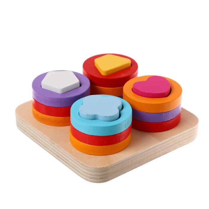 Детская развивающая игра «Пирамидка», 11,8х11,8х4,5 см Детская развивающая игра «Пирамидка», 11,8х11,8х4,5 см