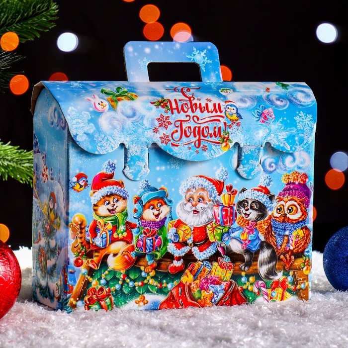 Новый год. Подарочная коробка Новый год. Подарочная коробка "Сундучок" 25 х 9 х 19,5 см.