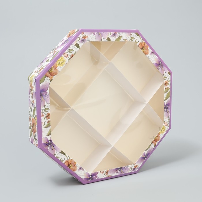 Коробка кондитерская складная, упаковка «Цветочная гамма», 29 х 29 х 5 см Коробка кондитерская складная, упаковка «Цветочная гамма», 29 х 29 х 5 см