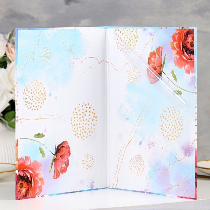 Свидетельство о заключении брака  Свидетельство о заключении брака "Цветение" софт тач, тиснение, маргаритки, 31х22,5 см