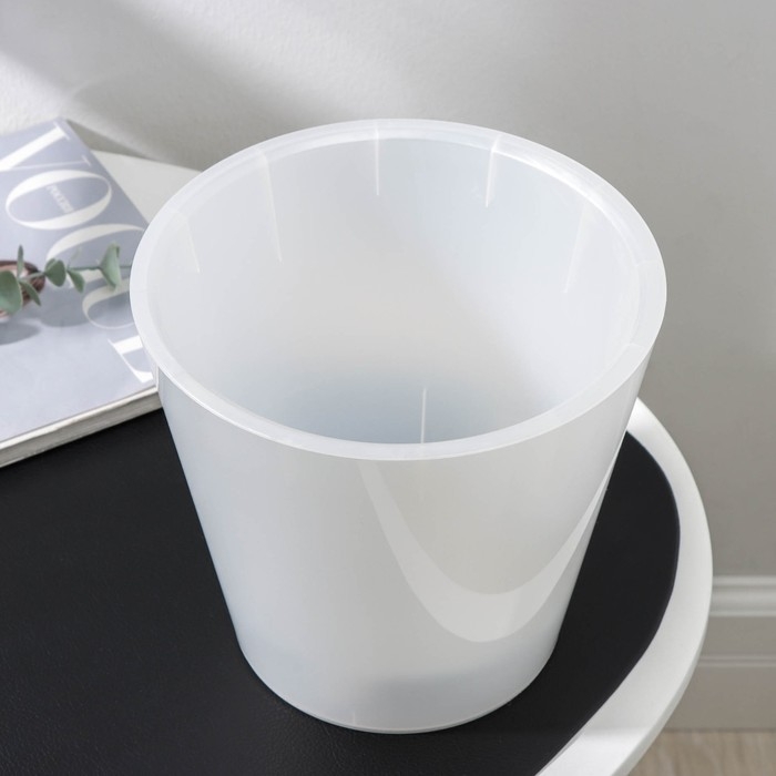 Кашпо для орхидей со вставкой, 4 л (3 л), d=20 см, h=18,3 см, цвет белый перламутр Кашпо для орхидей со вставкой, 4 л (3 л), d=20 см, h=18,3 см, цвет белый перламутр