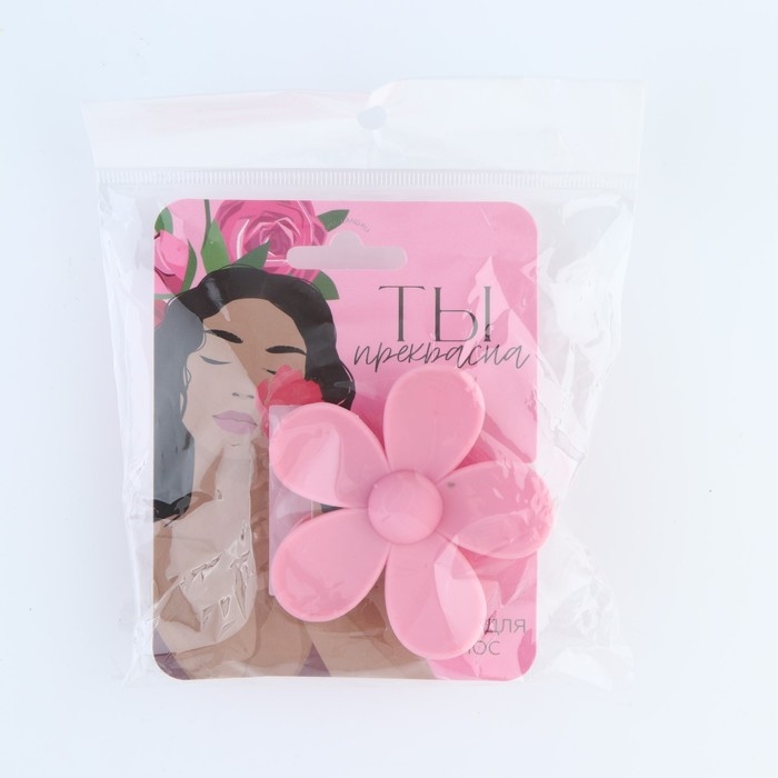 Краб для волос цветок «Ты прекрасна», 7.5 х 3.5 см Краб для волос цветок «Ты прекрасна», 7.5 х 3.5 см
