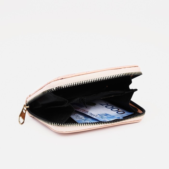 Кошелёк на молнии, цвет бежевый Кошелёк на молнии, цвет бежевый
