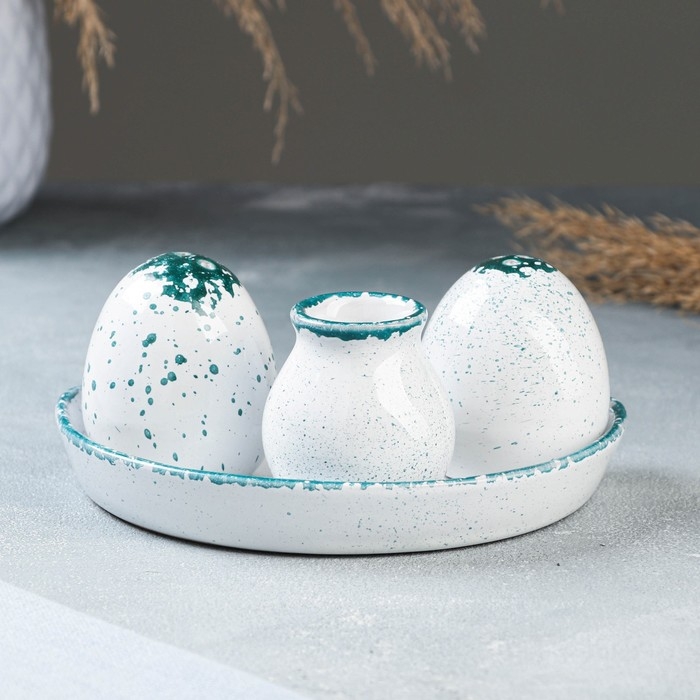 Набор для специй Набор для специй "Премиум Трио" солонка+перечница+подставка для зубочисток, варадеро