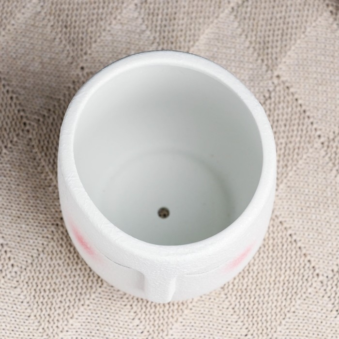 Горшок  Горшок "Мистер Твикс" 10х9,5см, белый, 0,6л, d-8,5