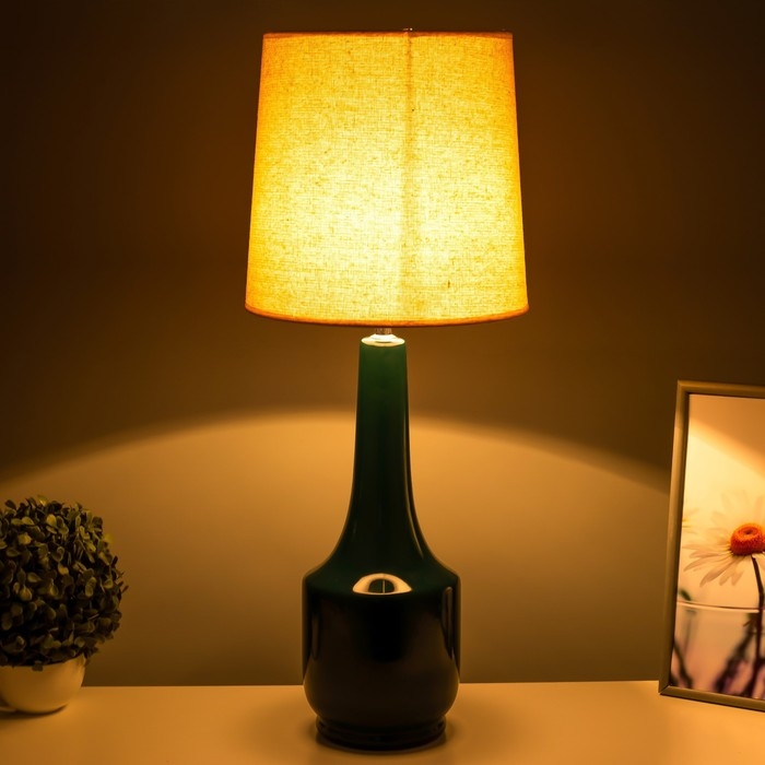 Настольная лампа "Асти" Е14 40Вт синий 25х25х64 см RISALUX