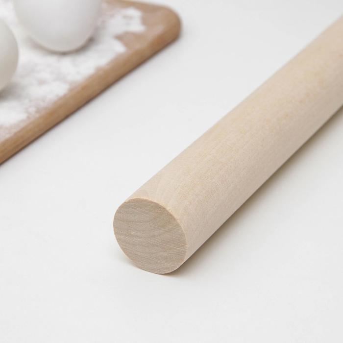 Скалка прямая Доляна, 24×3 см, берёза Скалка прямая Доляна, 24×3 см, берёза