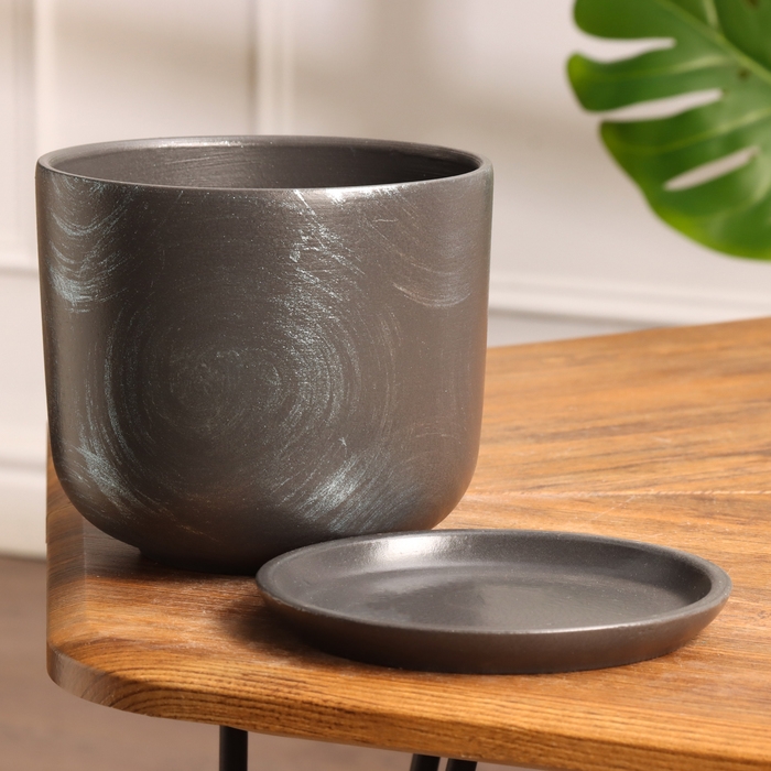 Горшок цветочный Орион графит 1.6 л Горшок цветочный Орион графит 1.6 л