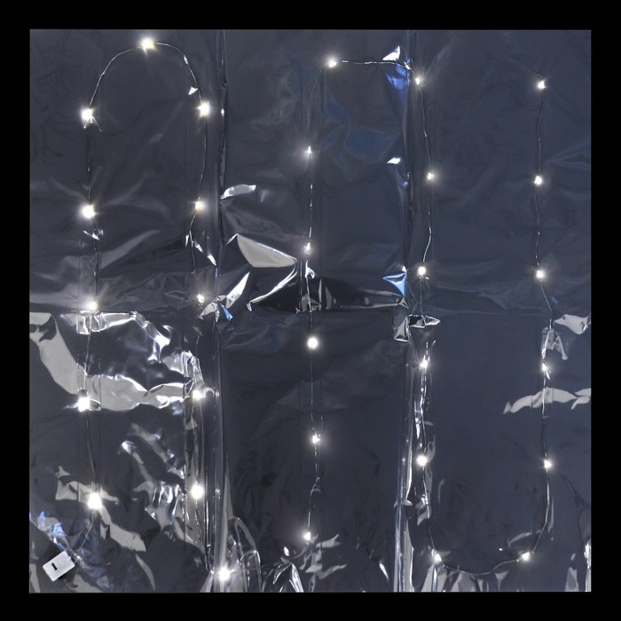 Плёнка для цветов упаковочная, с гирляндой, «Сияние звёзд», 60 х 60 см Плёнка для цветов упаковочная, с гирляндой, «Сияние звёзд», 60 х 60 см