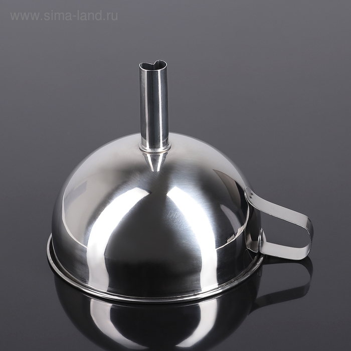 Воронка из нержавеющей стали, d=13 см, с ручкой Воронка из нержавеющей стали, d=13 см, с ручкой