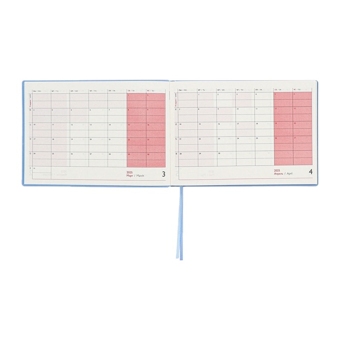 Еженедельник датированный 2025 года, 181х127 мм, 64 листа ESCALADA, мягкая обложка из искусственной кожи, блинтовое тиснение, кремовый блок 70 г/м², голубой Еженедельник датированный 2025 года, 181х127 мм, 64 листа ESCALADA, мягкая обложка из искусственной кожи, блинтовое тиснение, кремовый блок 70 г/м², голубой