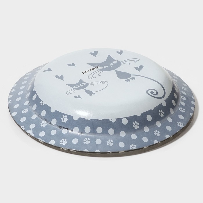 Тарелка глубокая стеклянная Доляна «Котики», 450 мл, d=18,8 см Тарелка глубокая стеклянная Доляна «Котики», 450 мл, d=18,8 см