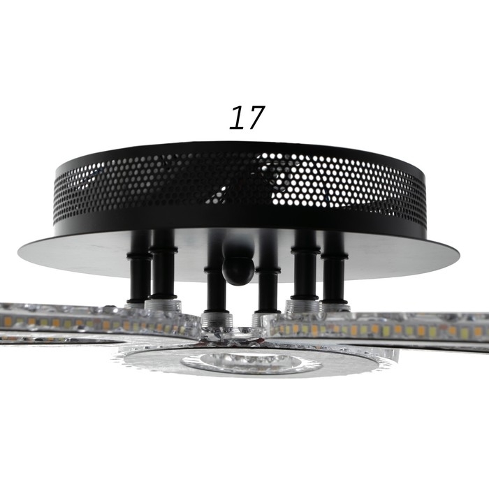 Люстра с ПДУ 1095/3BK LED 114Вт диммер черный 50х50х8 см BayerLux