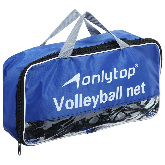 Сетка волейбольная ONLYTOP, с тросом, нить 2 мм, 9,5х1 м Сетка волейбольная ONLYTOP, с тросом, нить 2 мм, 9,5х1 м
