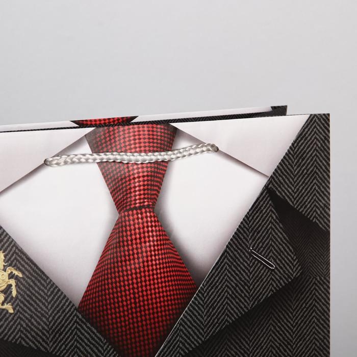 Пакет подарочный ламинированный, упаковка, «Джентльмен», L 28 х 38 х 9 см Пакет подарочный ламинированный, упаковка, «Джентльмен», L 28 х 38 х 9 см