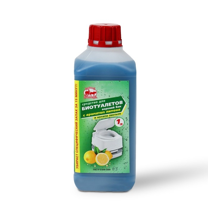 Жидкость для биотуалета верхнего бака «Артель Золотарь», лимон, 1 л Жидкость для биотуалета верхнего бака «Артель Золотарь», лимон, 1 л