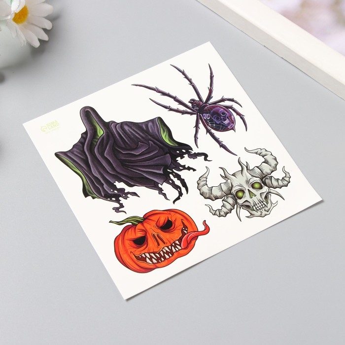 Татуировка на тело цветная Татуировка на тело цветная "Страшилки" 10х10 см