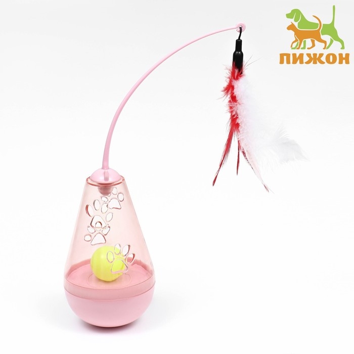 Игрушка-неваляшка  Игрушка-неваляшка "Мышь-фонтан" для кошек, с отверстиями для лакомства и бубенчиком