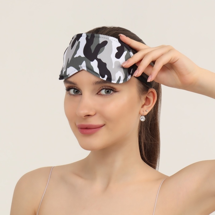 Маска для сна «Камуфляж» 20 × 8,5 см, резинка одинарная, разноцветная