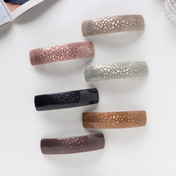 Заколка-автомат для волос Заколка-автомат для волос "Сильва" гранитный принт, 9 см, микс