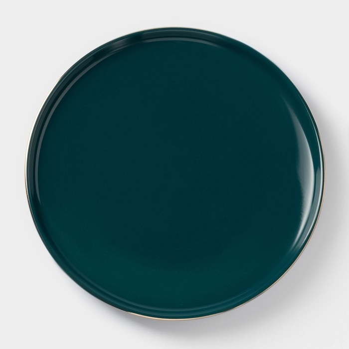 Тарелка керамическая обеденная «Изумруд», d=25 см, цвет зелёный Тарелка керамическая обеденная «Изумруд», d=25 см, цвет зелёный