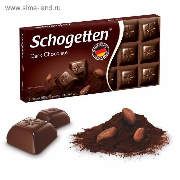 Шоколад темный Schogetten Dark Chocolate 100 г Шоколад темный Schogetten Dark Chocolate 100 г