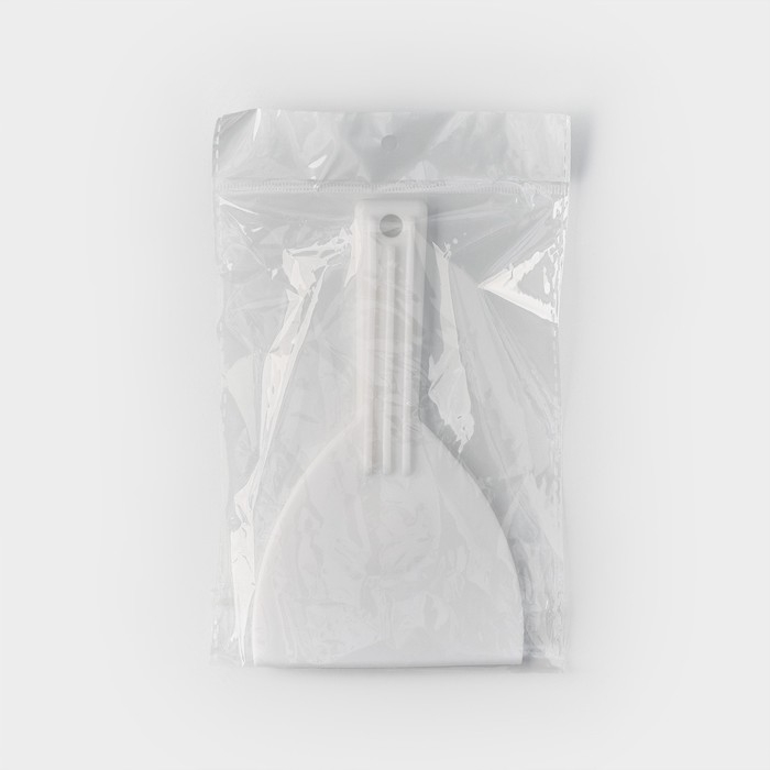 Шпатель кондитерский с ручкой Доляна, 16,5×9,5 см, цвет белый Шпатель кондитерский с ручкой Доляна, 16,5×9,5 см, цвет белый