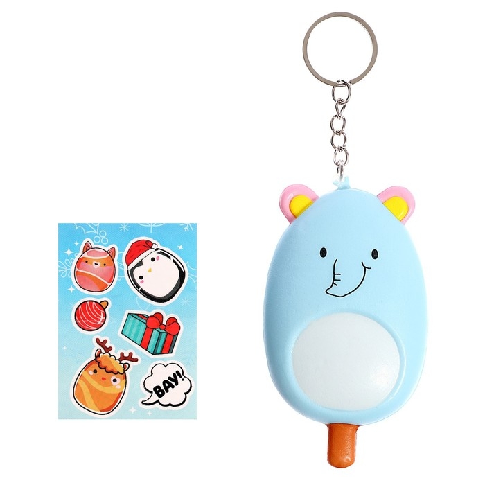 Игрушка-сюрприз новогодний «Мяк-жмяк» в мороженке, МИКС Игрушка-сюрприз новогодний «Мяк-жмяк» в мороженке, МИКС