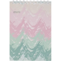 Блокнот А6,60л,кл,греб.верх,обл.мат.лам. Attache Selection Pastel Волны