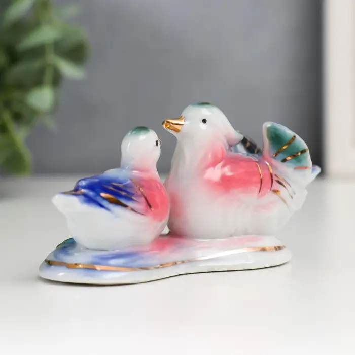 Фигурка керамика &laquo;Уточки-мандаринки в пруду&raquo;, 4.5&times;3.5&times;9.5 см