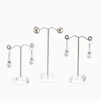 Подставка под серьги &laquo;QF. Акрил&raquo;, набор 3 шт., h=8, 10, 12 см, прозрачная