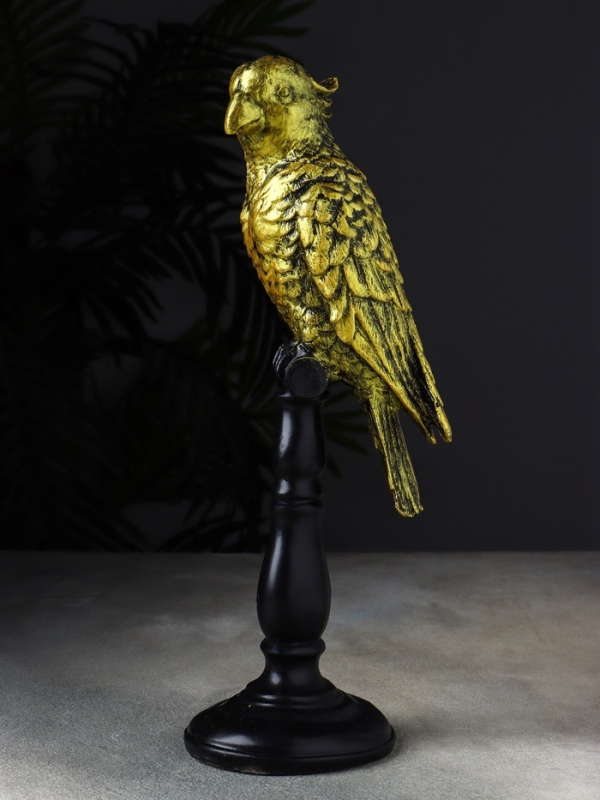 Фигура Фигура "Попугай на жердочке" 34х10х12 см, бронза