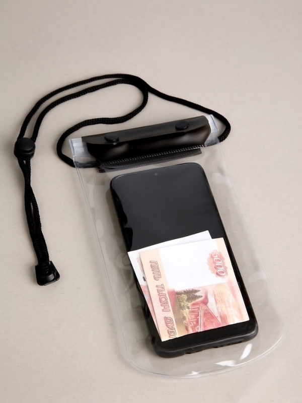 Чехол туристический, водонепроницаемый, набор - 2 шт, 21 х 12 см, черный