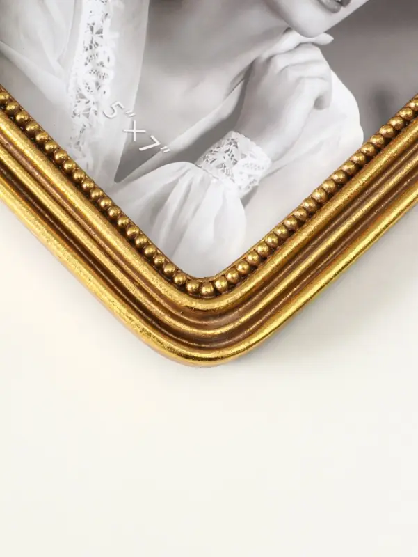 Фоторамка полистоун 13х18 см "Цветочный венок" золото 25х16,5х1,5 см