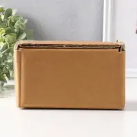 Шкатулка стекло с металлическим каркасом "Корона" золото 14,2х6,8х3,5 см