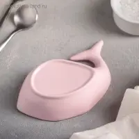 Блюдо керамическое &laquo;Кит&raquo;, 13&times;7&times;3 см, цвет розовый