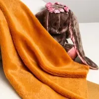 Ткань для рукоделия, мех, рыже-коричневая, лоскут 50&times;50 см